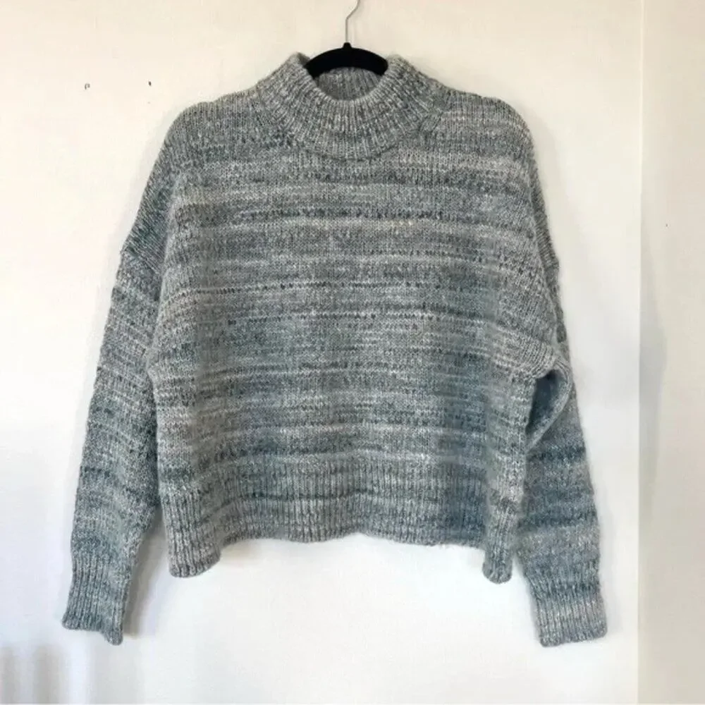 J. Crew Space-Dyed Mockneck Sweater